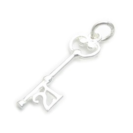 21st Birthday Key sterling silver charm .925 x 1 Birthday charms