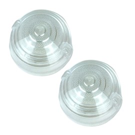 ACC Parts Indicator Lamp Replacement Lens Compatible with Land Rover Series Classic Mini Compatible with Triumph Spitfire - Front or Rear - OEM Lucas L760 54576127 - CLEAR LENS - 2 Piece Set