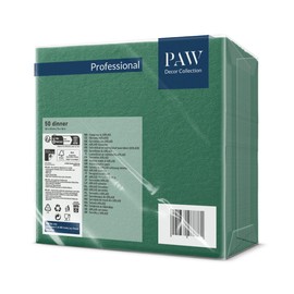 PAW Airlaid Napkins (40 x 40 cm) I Pack of 50 I Plain I Fabric-Like I Elegant Table Decoration I HoReCa I For Occasions such as Weddings, Celebrations, Christmas I Unicolor: Dark Green
