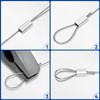 316 Stainless Steel Cable, 200FT 1/32IN Wire Rope with 50Pcs