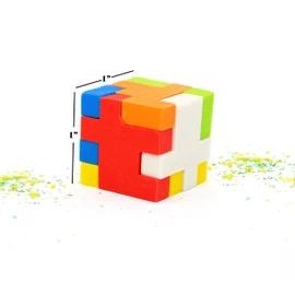Big Mo's Toys Puzzle Erasers - Individually Wrapped Goody Bag Party Favor and Stocking Stuffers Pencil Eraser - 6 Balls and 6 Cubes