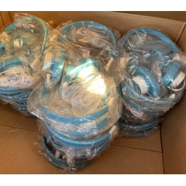 Telex BLUE RETRO MONO HEADPHONE TELEX 610-1 1/4" PLUG Vintage AQUA Metal U.S.A Made