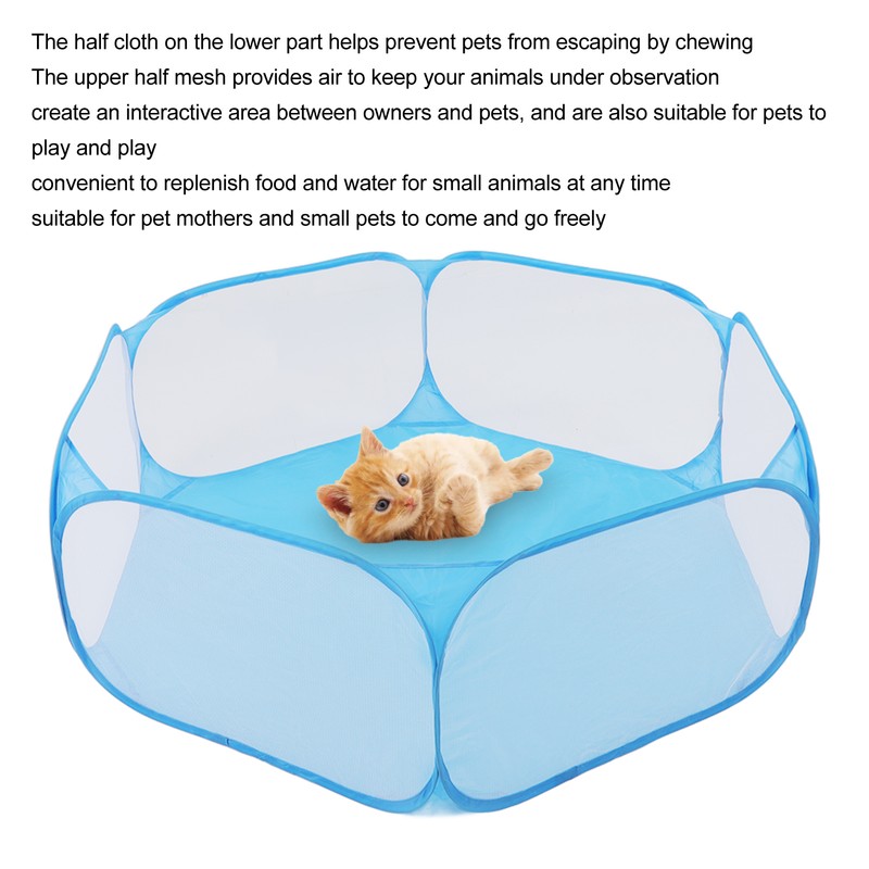 Small Animals Tent Foldable Breathable Interactive Easy Access Portable Small