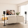 Mounting Dream Black Alloy Steel Speaker Stands, Height Adjustable Bookshelf