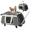 PETSFIT Large Pet Carrier with Wheels Designed for 2 Small