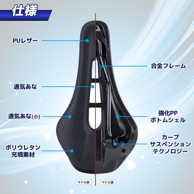 sakurawing Bicycle Saddle Seat Cushion Short Nose Short Saddle Road