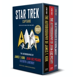 Star Trek Captains - The Autobiographies: Boxed set with slipcase and character portrait art of Kirk, Picard and Janeway autobiographies