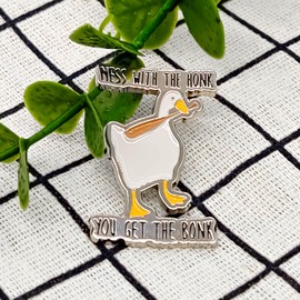 Untitled Goose Pin - Animal World Series - Enamel Lapel Pin - Plated Badge for Clothing, Bags, and Lanyards, Standard, Zinc, no gemstone