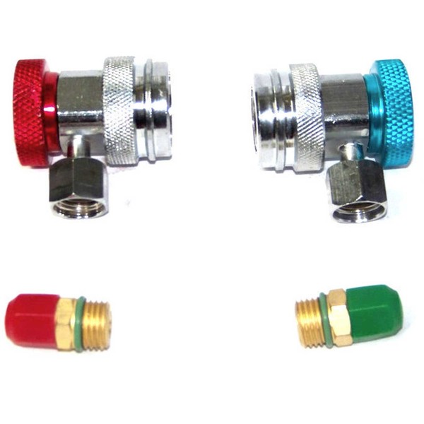 Hi & Low Freon A/c Manifold Gauge Quick Couplers Adapters