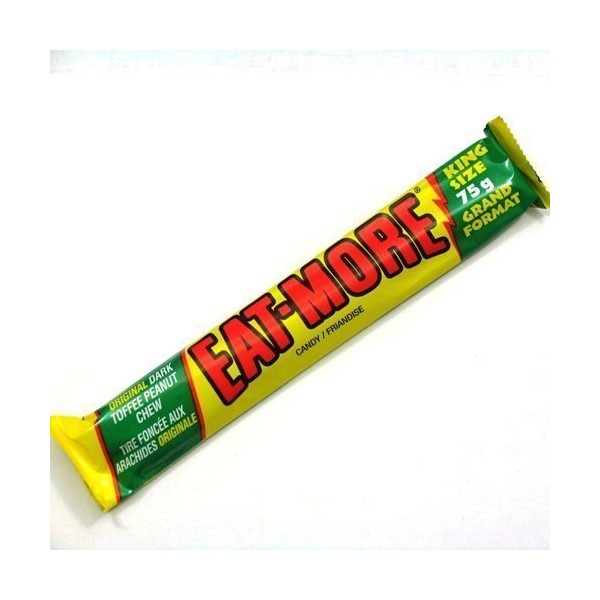 Eat-more 10ct King Size Bars Toffee Peanut Chocolate 75g each {Imported from Canadian}