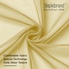 Simplebrand Yellow Short Sheer Kitchen Cafe Curtains 36 x 42