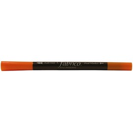 Tsukineko Fabrico Fabric Duel Ended Marker - Tangerine