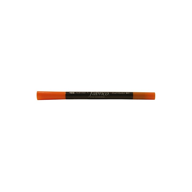 Tsukineko Fabrico Fabric Duel Ended Marker - Tangerine