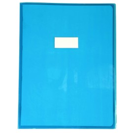 Clairefontaine Calligraphe Cristalux 73402C Notebook Cover DIN A4+ 24 x 32 cm with Label Holder Transparent Blue Pack of 1