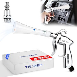 Premium Air Blow Gun with Nozzle Car Interior cleaning Quickly Blasts Dirt and Dust Dryer Vent Cleaner Wash Kit Hose Car Home Detailing Supplies Turbo Tool Works with Air Compressor Pressure 6-9.2 Bar