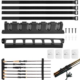 Fishing Rod Holders Wall-Mounted,Vertical Fishing Rod Holder, Versatile Wall - An Essential Companion with Space-Saving, Sturdy, and Corrosion-Resistant Design