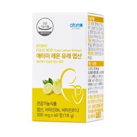 Atomy [Atomy] Lemon-derived folic acid (60 tablets, 2-month supply) / [애터미] 레몬 유래 엽산 (60정, 2개월분)