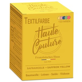 Haute Couture Yellow Textile Dye - 350g - Saffron Yellow - All in One - Ready to Use on Clothing and Fabrics