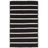 Liora Manne Sorrento Pinstripe Black Reversible Lightweight Rug, 2' X