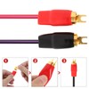 Gatuida 2 Pairs 0 Gauge Spade Terminals Copper Audio Wire
