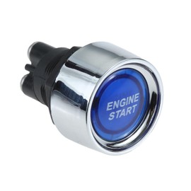 PETCHOR 12V 50A Car Starter Switches, Ignition Starter Off(ON) Momentary Switch, Light Switch Push Start Ignition Switch Compatible with Racing SPST(ON)-Off Momentary (Blue)