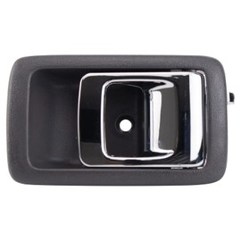 TRQ Driver Side Interior Door Handle Gray Housing With Chrome Lever Compatible with 1996-2002 Toyota 4Runner 1987-1991 Camry 2001-2004 Tacoma 1991-1998 Tercel