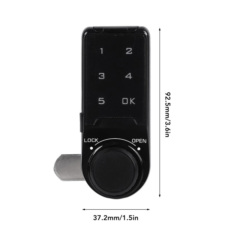 Touch Digital Password Keypad Cabinet Lock 20mm Black Electronic Anti
