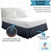 Ruffled Bed Skirt with Split Corners-Dust Ruffle - 18" Drop