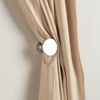 Small Curtain Holdbacks - 2 Pack, Silver Curtain Tiebacks Wall