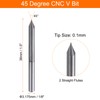 HARFINGTON 5pcs CNC V Bit 45 Degree 1/8" Shank 0.1mm