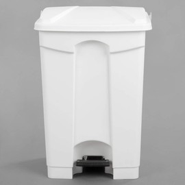 PRO&Family 48 Qt. / 12 Gallon White Rectangular Step-On Trash Can. Trash Bin Kitchen Garbage Can Waste Basket Recycle Bin