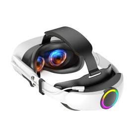 BLUZOVR Battery Head Strap Compatible with Meta Quest 3/Quest 3S,10000mAh Battery Pack, Extend Playtime and Enhanced Comfort,Reduce Facial Stress,Adjustable RGB Lighting