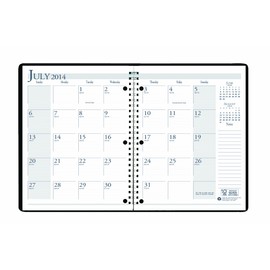 House of Doolittle 14 Month Academic Planner July 2014 to August 2015, 8 1/2 x 11 Inch Bright Blue Cover with 3 Hole Punched