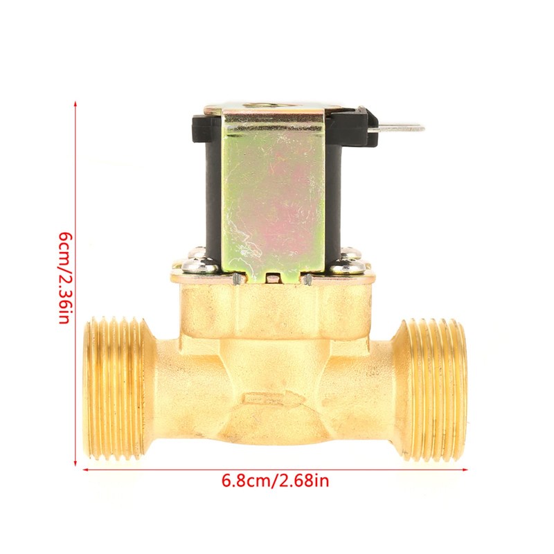Cunyuer DC 12V 3/4 Inch Normally Closed Brass Electric Solenoid
