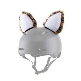 ParaWild Leopard Helmet Accessories w/Sticky Hook & Loop Fastener Adhesive (Helmet not Included), Helmet CAT Ears/Covers for Snowboarding, Skiing, Biking, Cycling, Skating etc for Kids and Adults