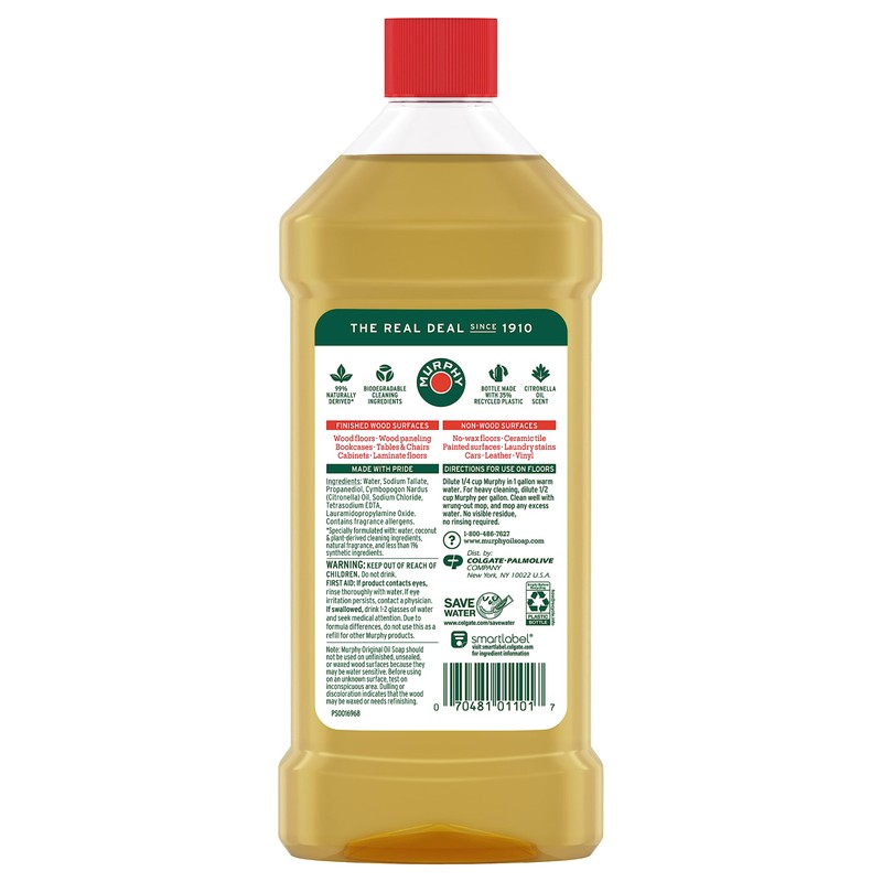 Murphy Oil Soap Wood Cleaner, Original, 16 Fl Oz (Pack