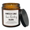 HIWX Smells Like Hes Reading Again Book Lovers Scented Candle,Book