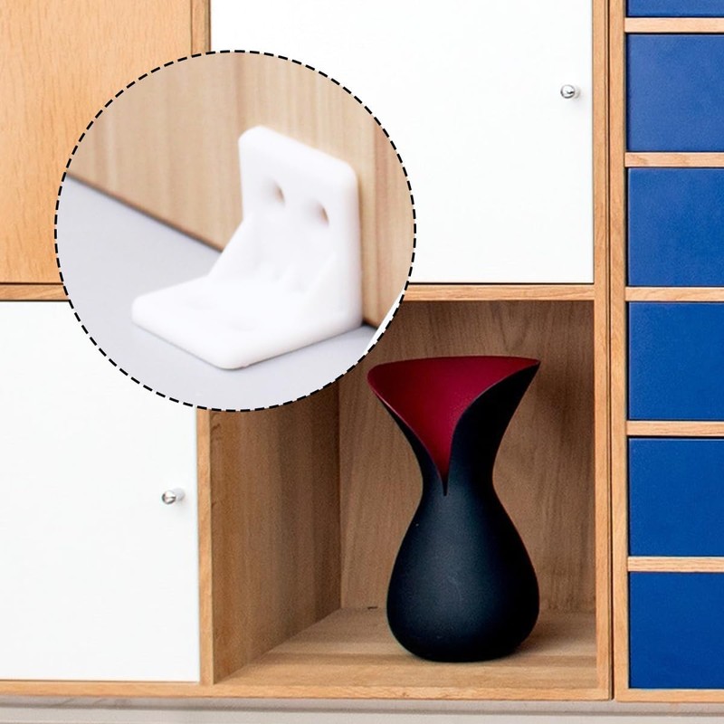 Vanyibro 30Pcs Plastic Furniture Corner Brace,L Shape Bracket for Secure