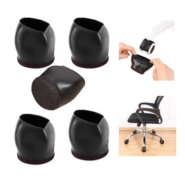 happykau Caster Cover, Chair Leg Cover, Felt for Chairs, Casters Fixed, Protection, Furniture, Scratch Prevention, Anti-Slip, Caster Cover, Vibration Proof Rubber, Earthquake Stopper, Caster Stand,
