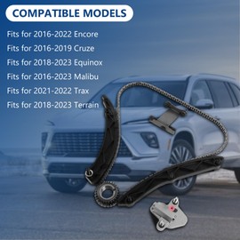 CYCWER 12672278 Engine Timing Chain Kit Fits for 1.4L 1.5L Cruze Equinox Malibu Encore, Replace OE 12660118, 12672278, 12656544, 12666740