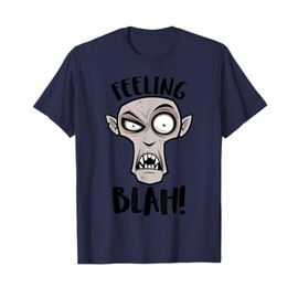 Feeling Blah Funny Creepy Vampire Cartoon Character T-Shirt