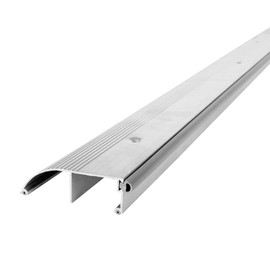 M-D Building Products 08631 3-3/8 in. x 1 in. x 36 in. Silver Aluminum and Vinyl High-Profile Outswing Door Threshold