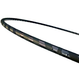 SpinMajik Beginner Exercise Hula Hoop for Fitness and Fun Made for Adults and Weighs One Pound (Choose Your Size and Tape Job) (Black Hematite, 46)