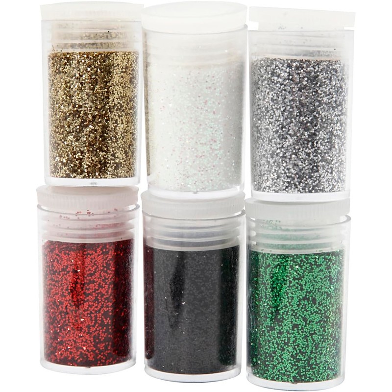 Creativ Company 28588 Glitter Set - Glitter Set - Black,
