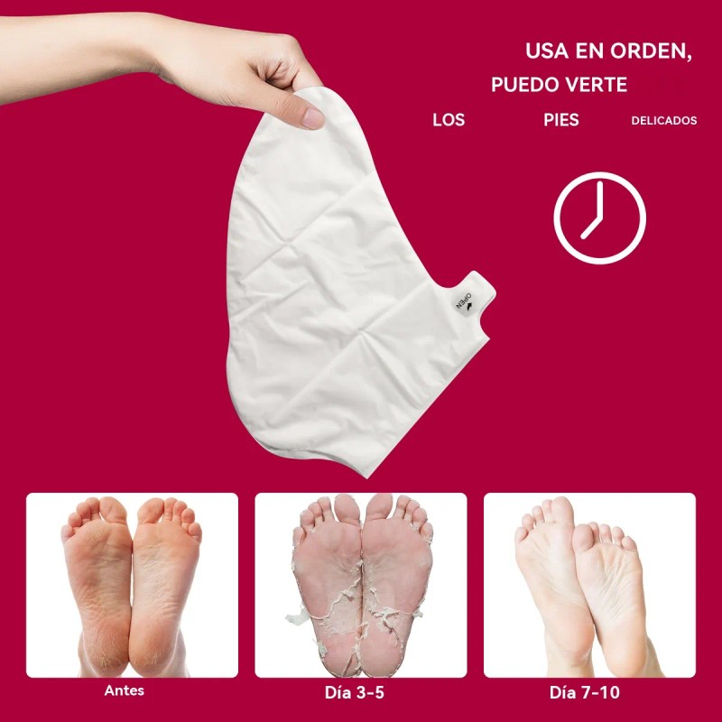 Mascarilla Para Pies Pedicure Foot Peeling Pack Aroma A Rosa