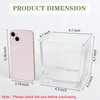1 Pack Square Glass Vase 5" x 5" x 5",