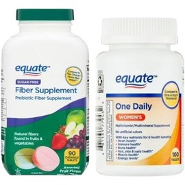 Kwabossal Equate Chewable Tablets- 90 Count/Equate On Daily Women 100 Count (Pack of 2)
