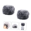 2pcs Microphone Furry Windscreen Muff,Microphone Cover Mic Furry Windscreen,Mic Wind