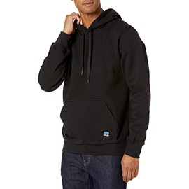 Russell Athletic mens Cotton Rich 2.0 Premium Fleece Hoodie Shirt, Black, X-Large US