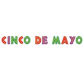 Glittered Cinco De Mayo Streamer Party Accessory (1 Count) (1/pkg) Pkg/3